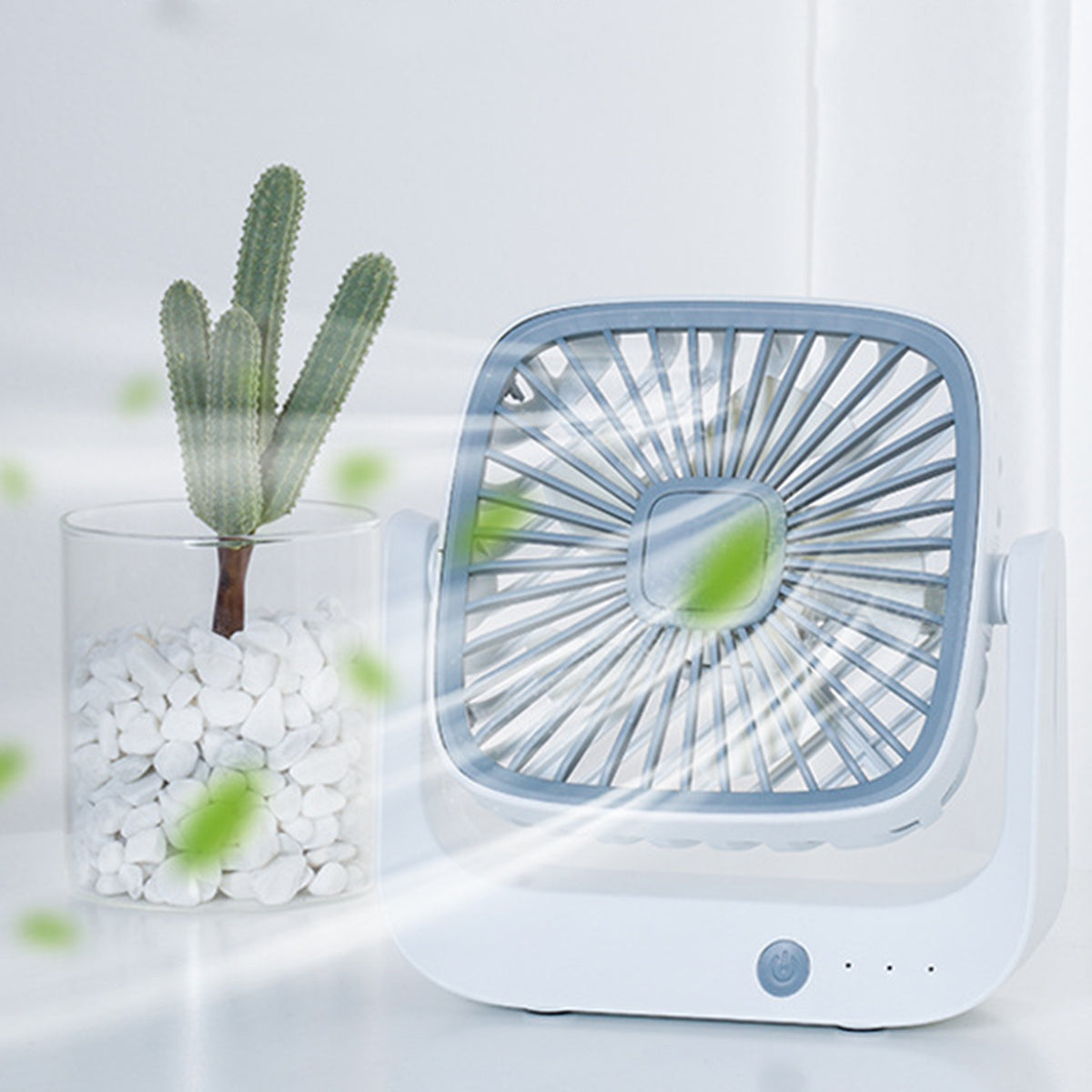 Portable Rechargeable Desktop Mini Table Handheld Fan-Size S