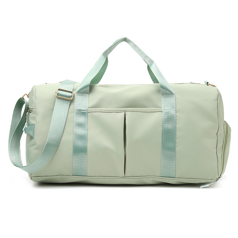 Travel Duffel Bag Sport Gym Bag Nylon Tote Bag Swimming Bag with Shoe Pouch&Wet Pocket