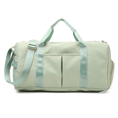 Travel Duffel Bag Sport Gym Bag Nylon Tote Bag Swimming Bag with Shoe Pouch&Wet Pocket