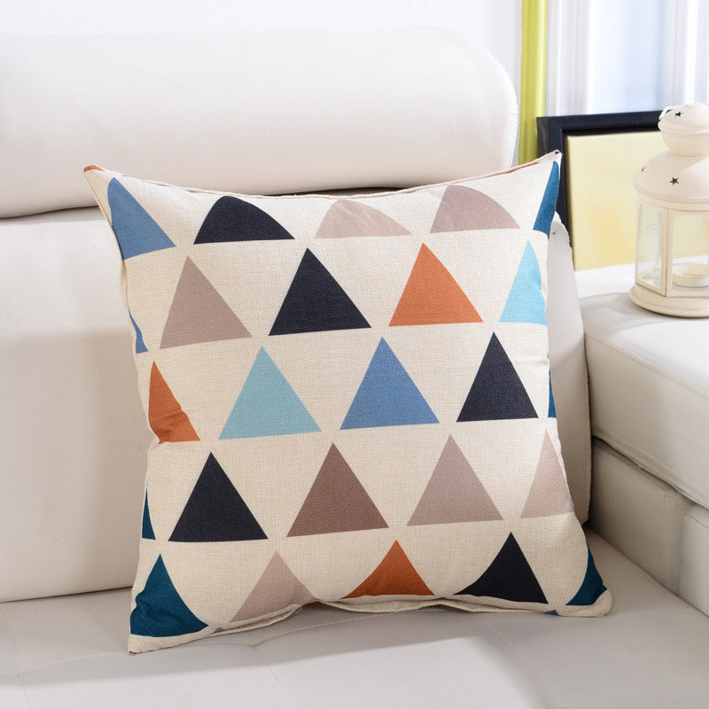Full Printed 15.8 x 15.8" Premium Square Linen Throw Pillowcase With Hidden Zipper