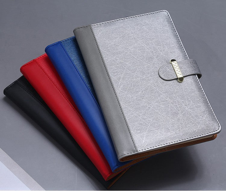 A5 PU Leather-Bound Business Notebook Writing Journal Executive Notebook Meeting Note