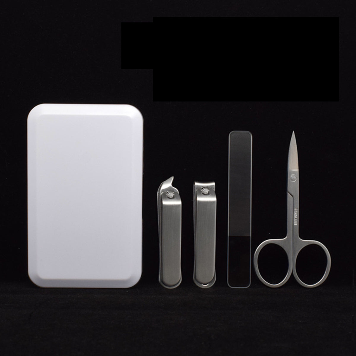 4" 1 Stainless Steel Professional Pedicure Kit Nail Scissors Grooming Kit With White Box Mirror