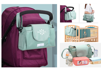 Multi-function Polyester Baby Stroller Organizer Bag Diaper Bag Baby Stroller Hanging Bag