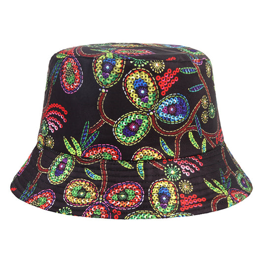 #27 Geometric Tie-dye Pattern Basin Cap Bucket Hat