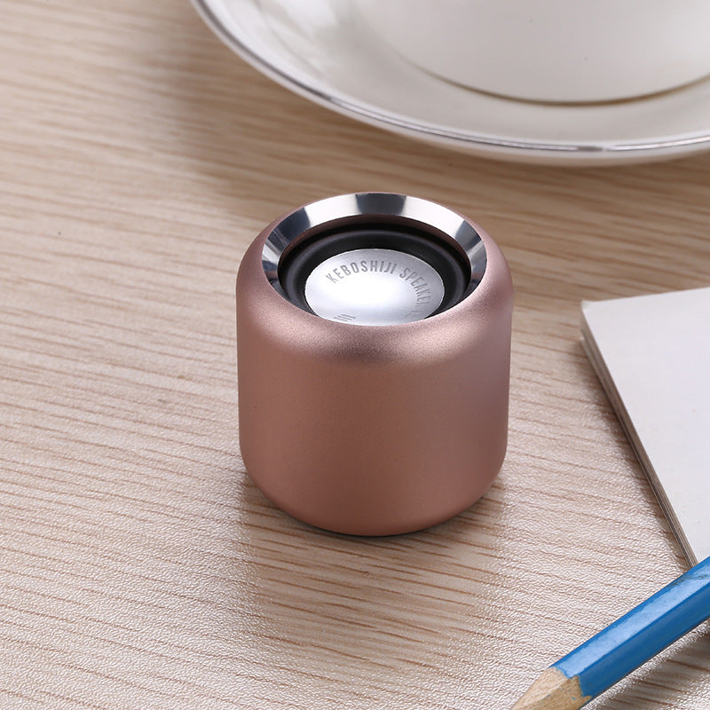 Metalic Round Shape Wireless Speaker w/Subwoofer