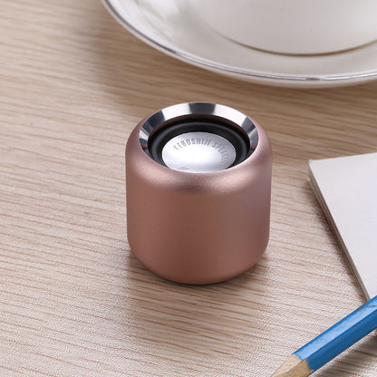 Metalic Round Shape Wireless Speaker w/Subwoofer