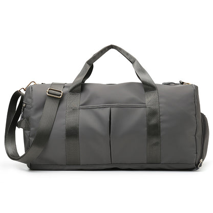 Travel Duffel Bag Sport Gym Bag Nylon Tote Bag Swimming Bag with Shoe Pouch&Wet Pocket