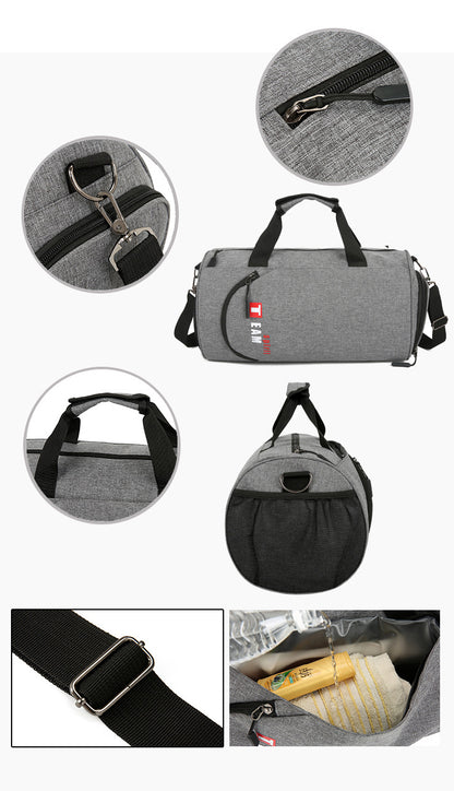 Wet and Dry Separated Nylon Tote Bag Swimming Bag Gym Bag for Beach/Fitness/Travel