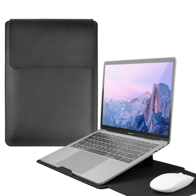 13" PU Leather Laptop Sleeve Case with Stand
