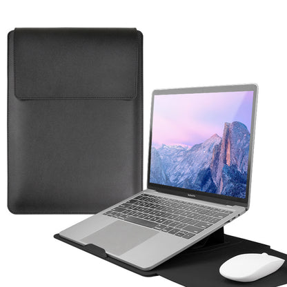 13" PU Leather Laptop Sleeve Case with Stand