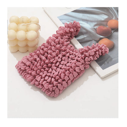 Elastic Bubble Texture Foldable Shopper Tote
