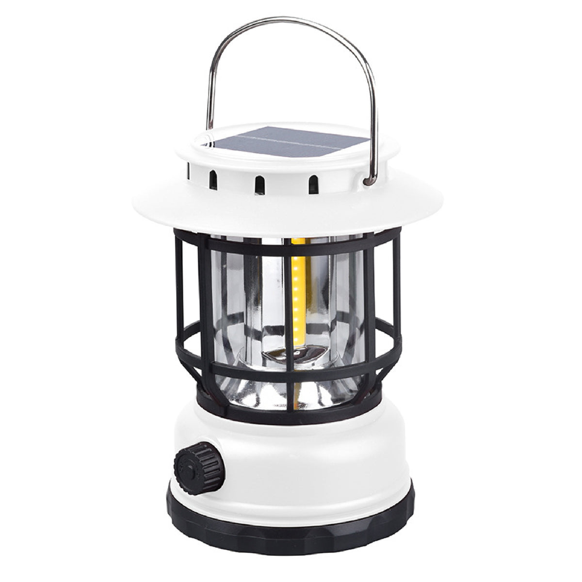 Solar Energy Light Rechargeable Camp Light Retro Design Portable Waterproof LED Lantern Outdoor Tent