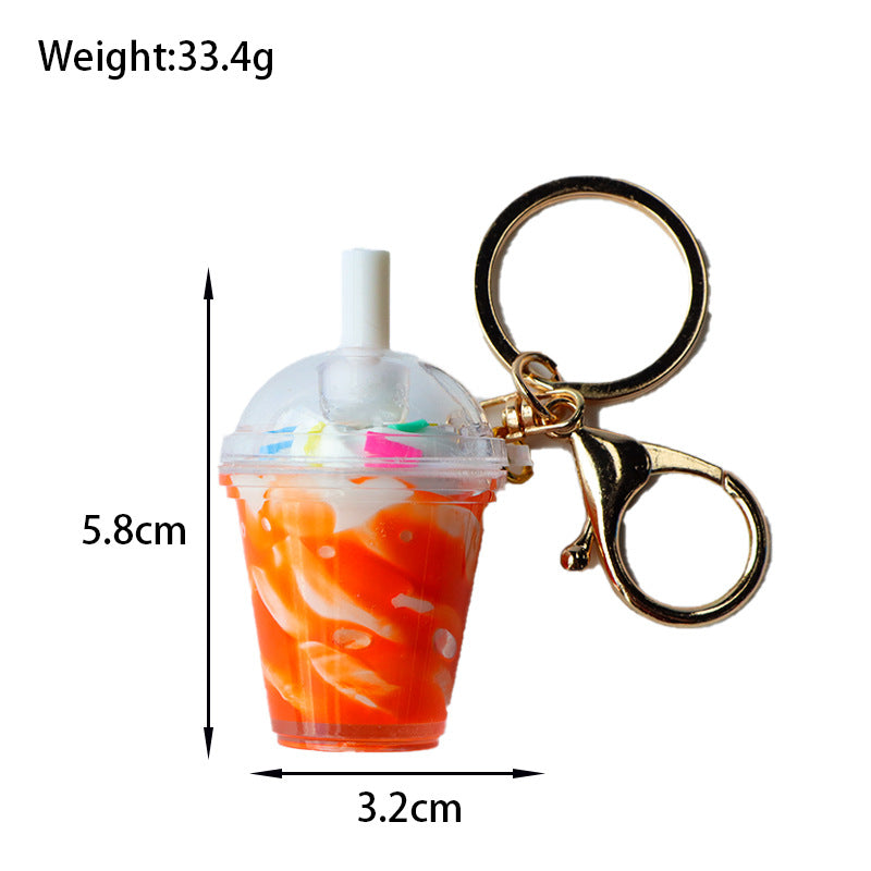 Ice Cream Cup Keychain W/Keychain Ring