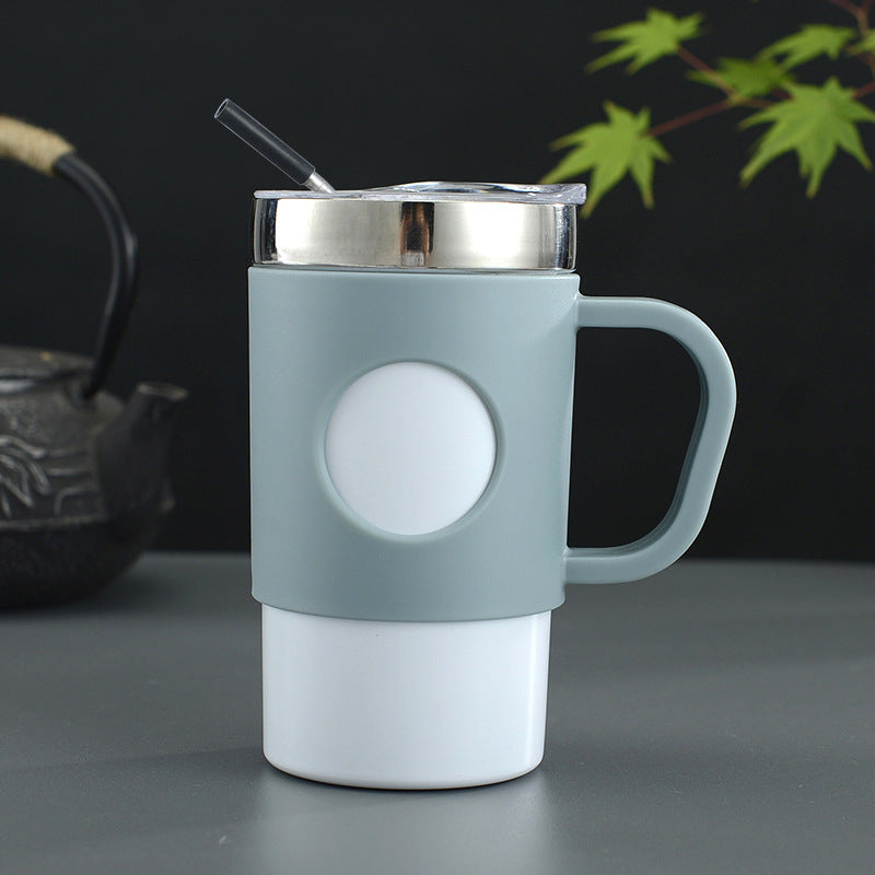 13 oz /400ml Coffee Mug Camping Mug Travel Tumbler Cup Insulated Water Bottle with Straw