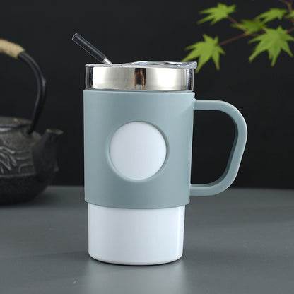 13 oz /400ml Coffee Mug Camping Mug Travel Tumbler Cup Insulated Water Bottle with Straw