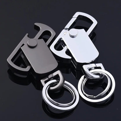 Deluxe Auto Gift Rotatable Key Ring w/Bottle Opener