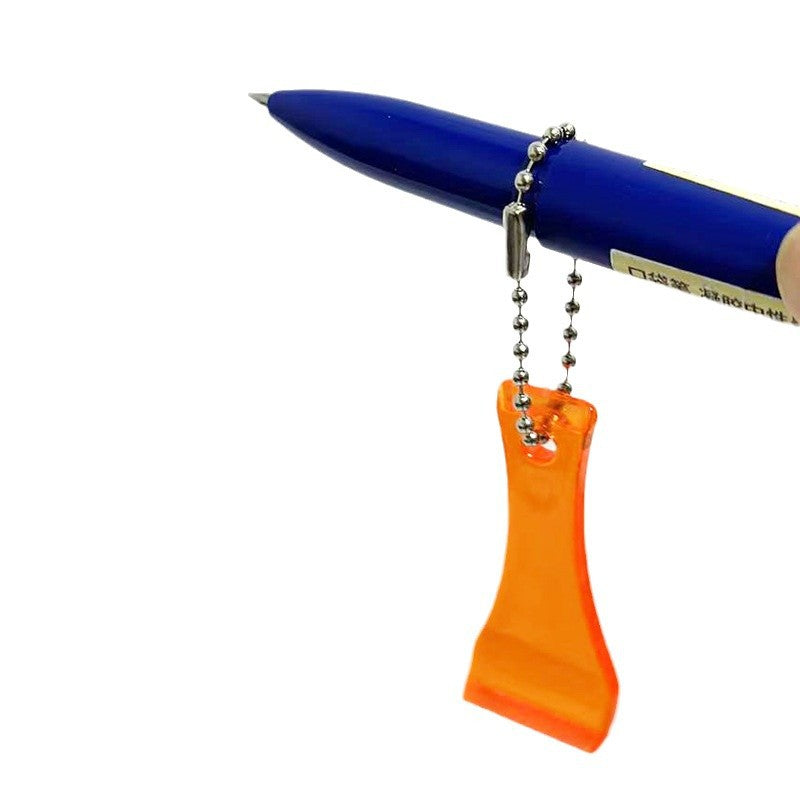 Clear Plastic Lottery Scratcher Keychain W/ Bead Chain