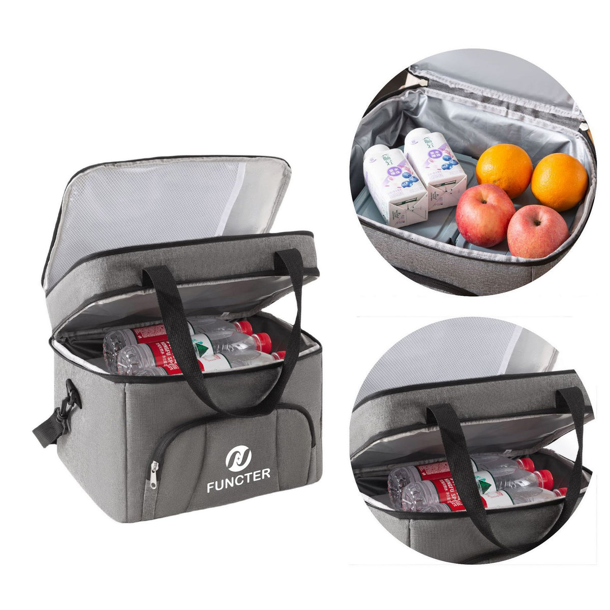 10L Dual Layer Insulated Cooler Portable Leakproof Thermal Lunch Tote