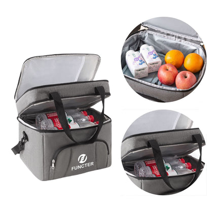 10L Dual Layer Insulated Cooler Portable Leakproof Thermal Lunch Tote