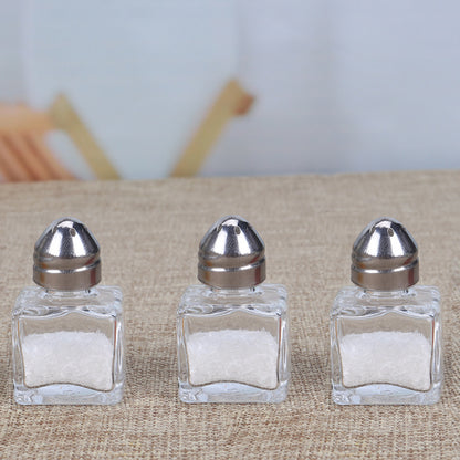 Mini Seasoning Storage Containers Spice Jars with Holes for Salt and Pepper 2pcs Sets