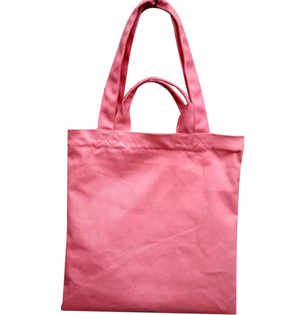 12 oz Canvas Grocery Shopping Tote Bag Single Shoulder Bag Daily Casual Bag For Students