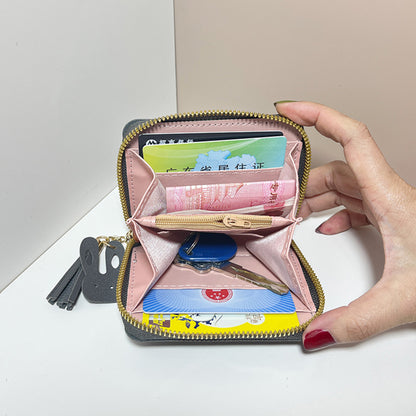 Ladies Short Wallet Zipper Wallet Change Wallet Mini Pouch Card Holder