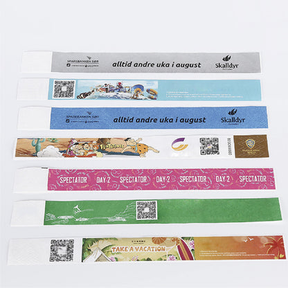 1" Paper Wristband Music Festival Water Resistant Wristbands