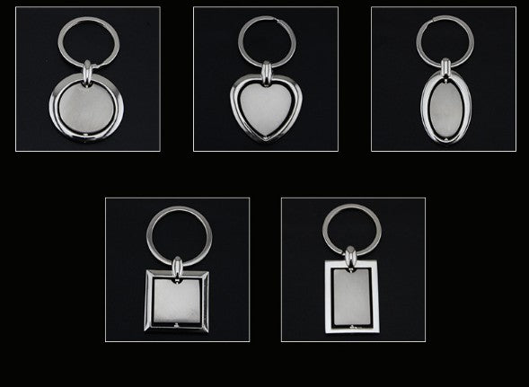 Heart-Shaped Rotating Metal Keychain