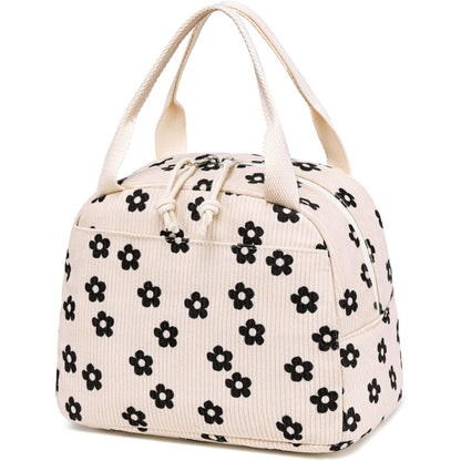 Corduroy Printed Handheld Lunch Tote Bag