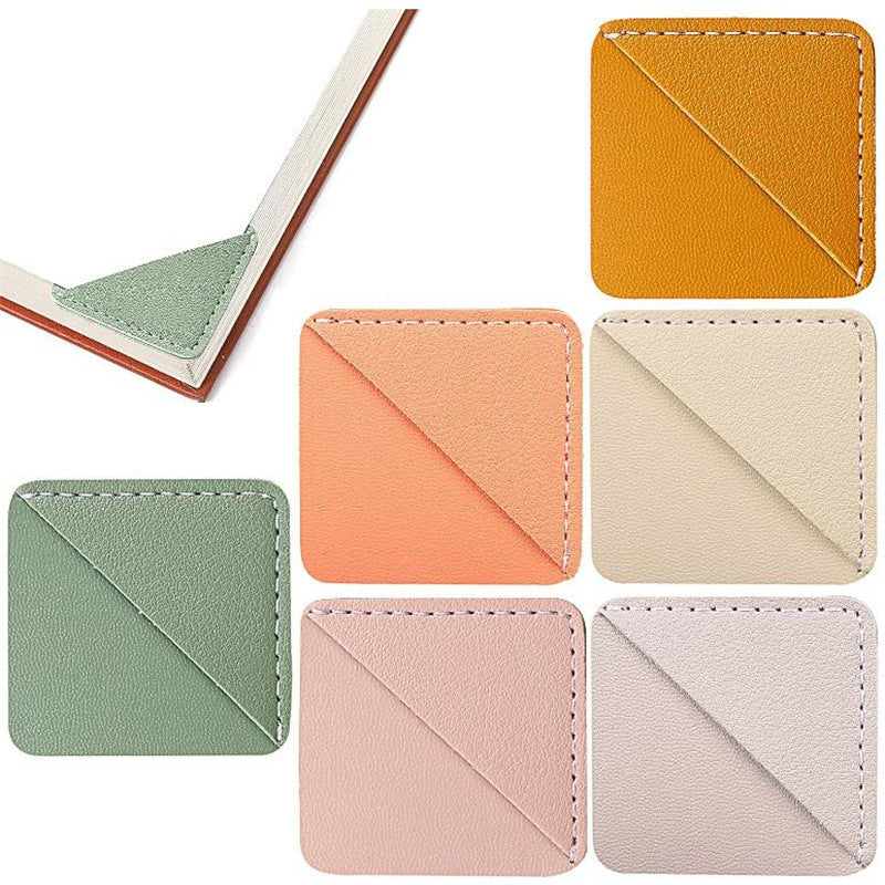 Leatherette Square Page Corner Bookmark for Reading Lover, Reader, Book Worm, Student