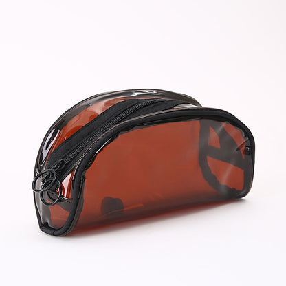 Semicircular PVC Cosmetic Bag For Travel