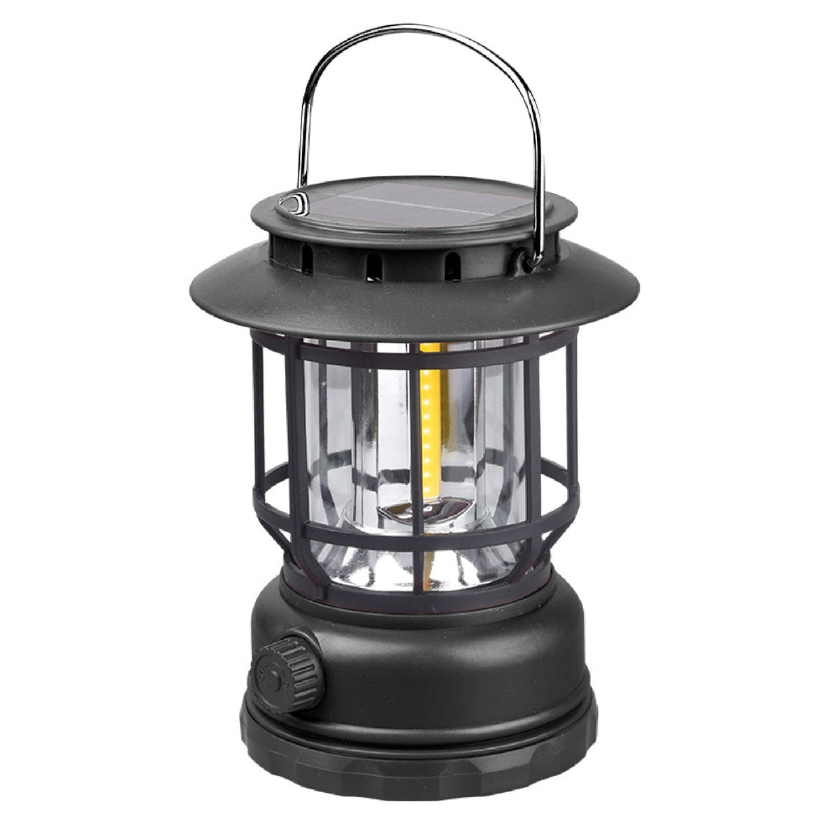 Solar Energy Light Rechargeable Camp Light Retro Design Portable Waterproof LED Lantern Outdoor Tent