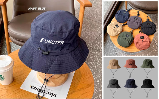 Quick Dry Packable Bucket Hat Outdoor Water-Resistant Sun Hats with Hanging Hook