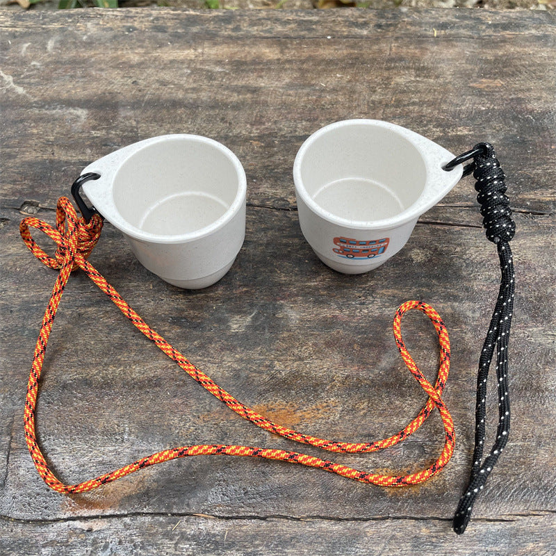 3 oz Coffee Mug Camping Mug Travel Tumbler Cup W/ Paracord Handle Drawstring