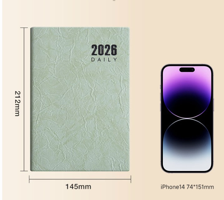 A5 PU Schedule Notebook 2026 Weekly & Monthly Planner Notebook