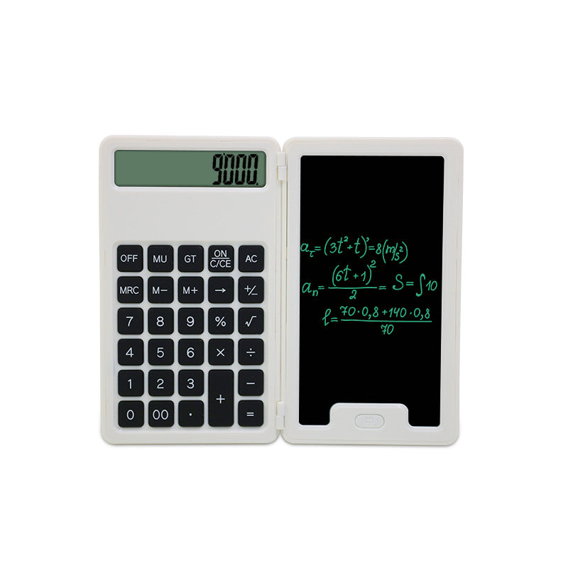 3" 1 Mini Intelligent Folding Portable Scientific Function Calculator with LCD Writing Notepad
