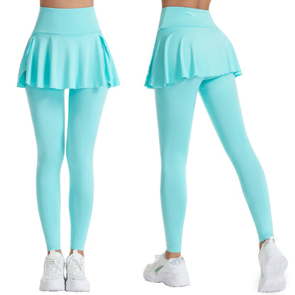 Skirted Legging for Women, Yoga Legging with Skirts & Women Tennis Leggings Clothes Pockets