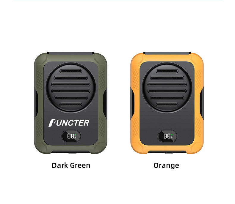 Portable Waist Clip Fan, Rechargeable Belt Fan W/ Power Bank & LED Display