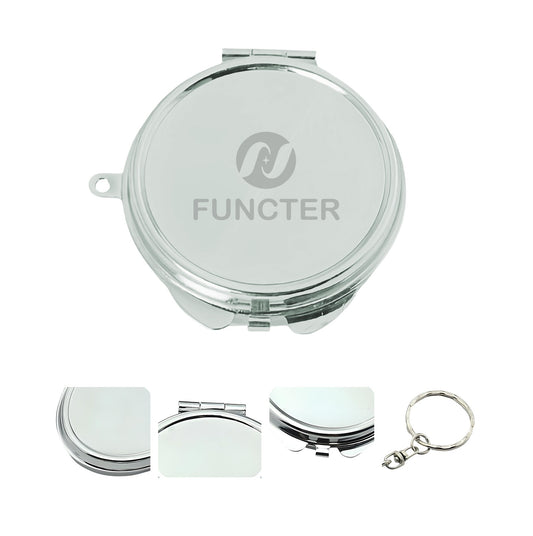 Small Round Shaped Keychain Style Double Sided Mirror