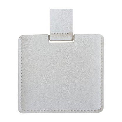 Shatterproof Stainless Steel Rectangle Makeup Mirror With PU Leather Cover