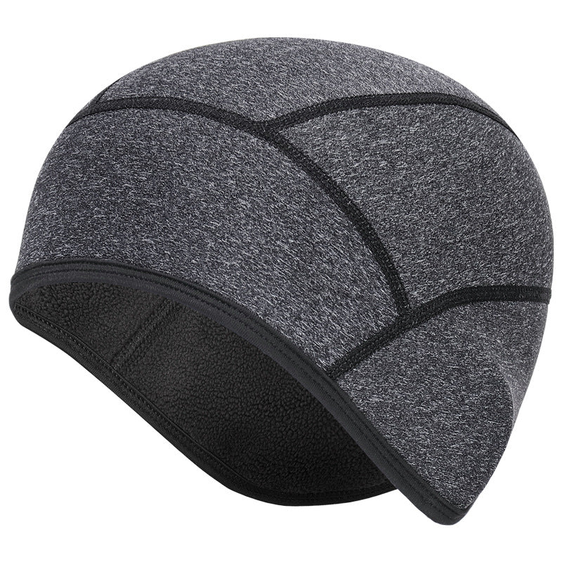 Winter Thermal Cap with Ear Cover Helmet Liner Fleece Skull Beanie for Skiing, Cycling Sports