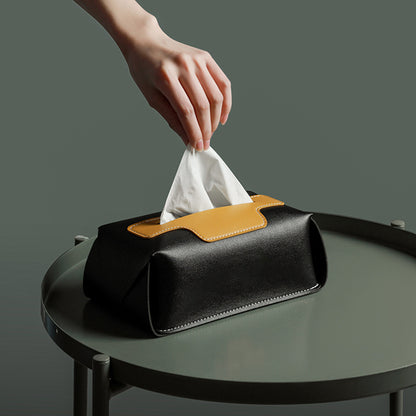 PU Leather Tissue Box Cover Rectangle - Modern Tissue Box Holder