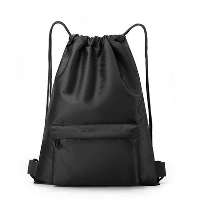 Oxford Drawstring Gym Bag W/ Zipper Pocket