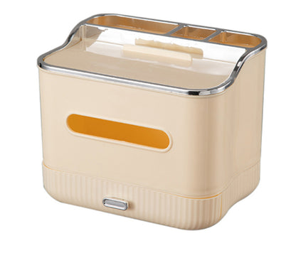 Multifunctional Tissue Storage Box Vanity Countertop for Paper, Remotes, Phone, Glasses Etc