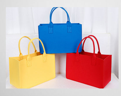 Felt Tote Bag Large Capacity Grocery Bag Portable Reusable Bag with Handle ( Small )