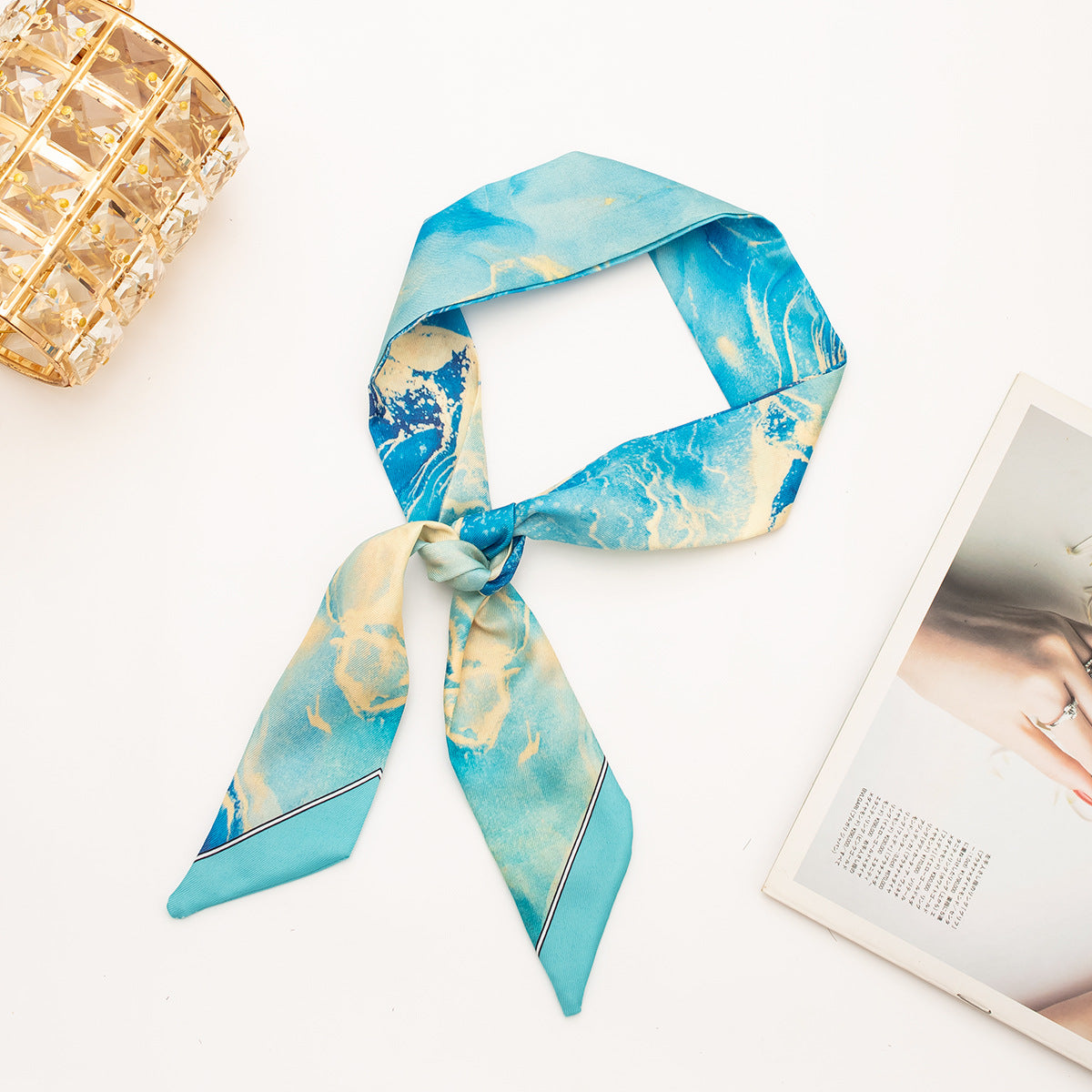 35" x 2" Full Custom Long Neckerchief Ribbon Scarf Hairband Handbag Wrap Scarf Neck Tie #19