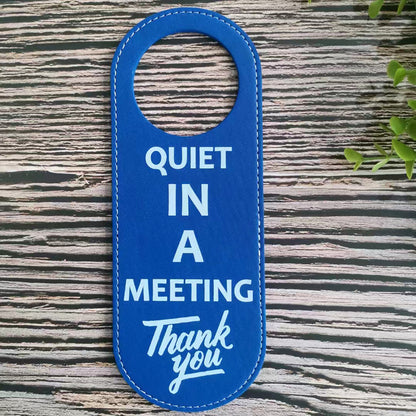 PU Leather Door Hanger Sign For Hotel Guest Room Home Bedroom Office
