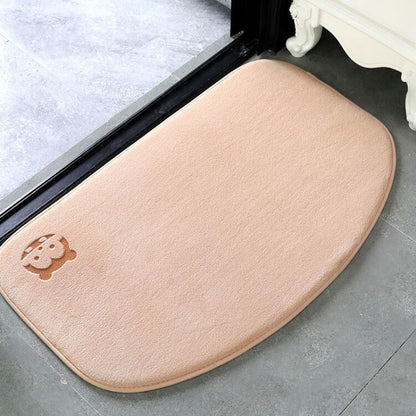 Coral Velvet Mat Absorbent Non-Slip Carpet Bathroom Blanket For Home School(Big)