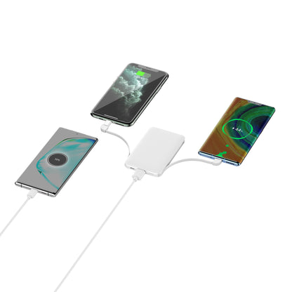 5000 mAh Ultra Thin 3-In-1 Power Bank Card Shape Power Bank
