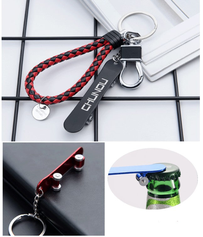 Skateboard Bottle Opener Key Chain